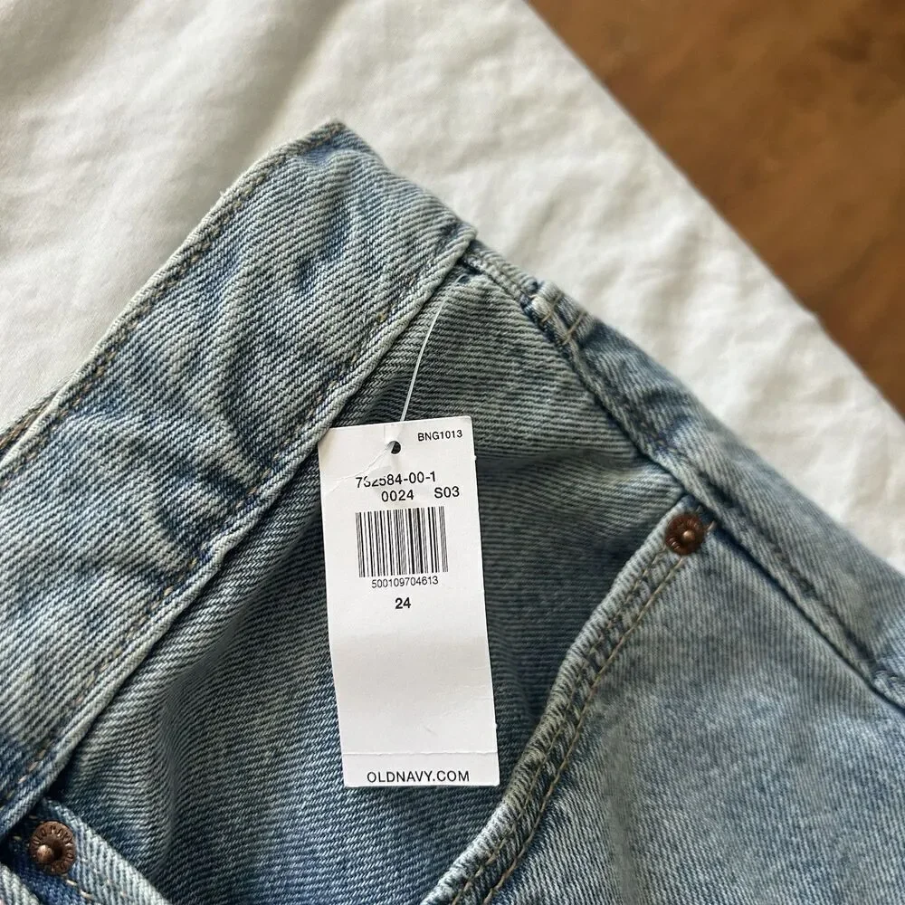 Old Navy Denim High Rise Secret Smooth Pockets Midi Skirt Plus Size 24 3XL